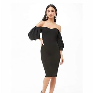 Off shoulder black dress